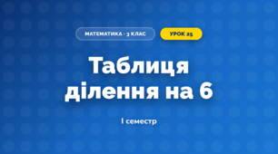 Таблиця ділення на 6 (3 клас, Математика, Козак)