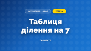 Таблиця ділення на 7 (3 клас, Математика, Козак)