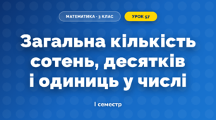 Загальна кількість сотень, десятків і одиниць у числі (3 клас, Математика, Козак)