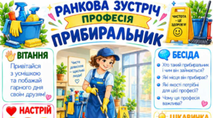 Ранкова зустріч. Професія дня - ПРИБИРАЛЬНИК