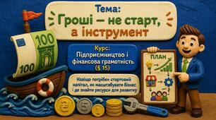 Презентація до уроку з інтегрованого курсу «Підприємництво і фінансова грамотність» (8–9 клас) на тему: «§ 15. Гроші — не старт, а інструмент»