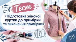 Підготовка жіночої куртки до примірки та виконання примірки