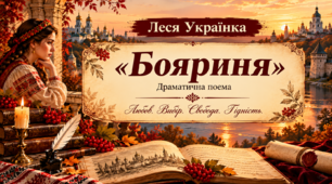 9 клас НУШ Особливості художньої мови та віршової форми драматичної поеми Лесі Українки «Бояриня».