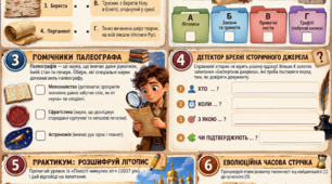 Робочий аркуш «Детективи писемної історії: від первісних знаків до давньоруських літописів» (5 клас, НУШ)