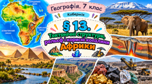 Тектонічні структури, рельєф і корисні копалини Африки. Презентація, інфографіка, робочий аркуш