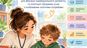 Шаблон щоденника спостережень для асистента вчителя
