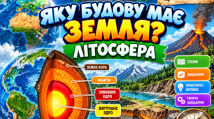 Яку будову має Земля? Літосфера». Робочий аркуш. Підручник Т.Г. Гільберг.