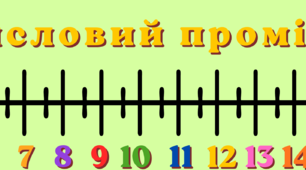 Плакат "Числовий промінь 1-20"
