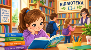 Відеоогляд до вірша Лідії Повх «У бібліотеці». Читання.(І семестр, 3 клас)
