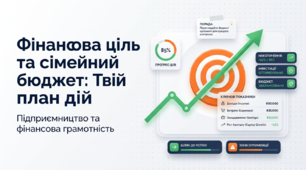 Урок 7. Фінансова ціль та фінансове планування. Сімейний бюджет. Підприємництво і фінансова грамотність. 8 клас. Презентація + відеоурок + план уроку + практичне завдання + інфографіка + ментальна карта + тест