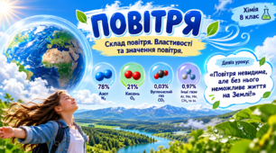Повітря. Склад повітря. Властивості та значення повітря