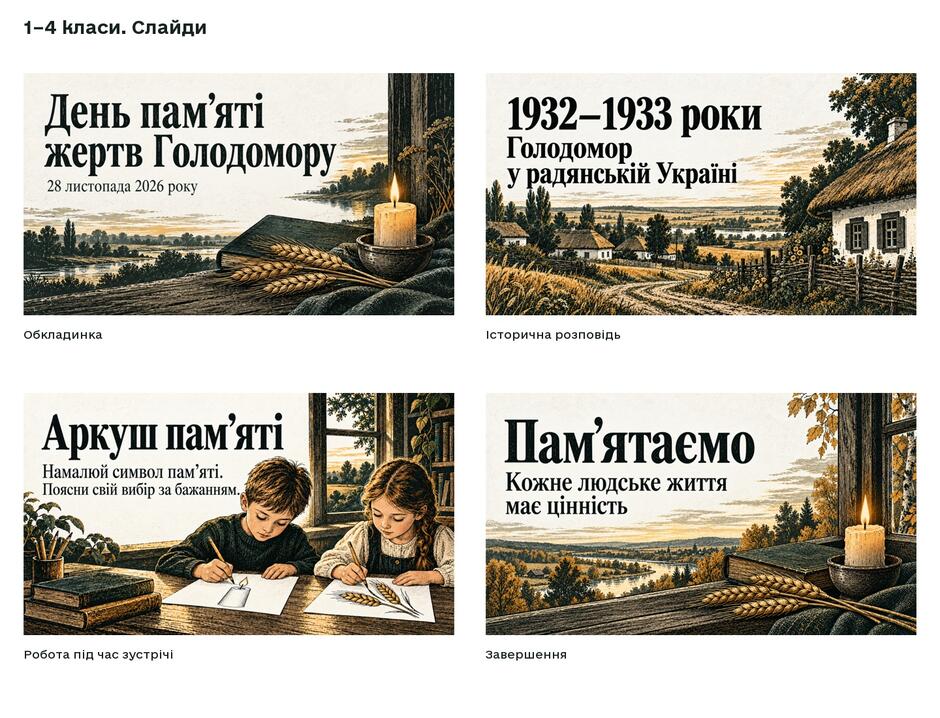 1–4 класи — Слайди