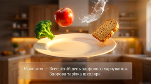 Всесвітній день здорового харчування. Здорова тарілка школяра - 16 жовтня, 1-4 класи