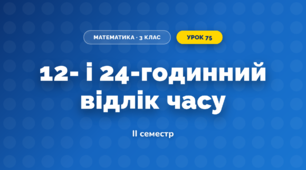 12- і 24-годинний відлік часу (3 клас, Математика, Козак)