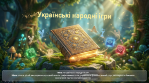 Презентація+конспект заняття "Українські народні ігри". Навчання елементів грамоти. Старша група. Жовтень.