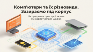 Презнтація на тему  "Комп'ютери та їх різновиди. Пристрої комп'ютерів" з інформатики для 5 класу до підручника М. Корнієнко