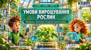 6 клас STEM Урок 12 Умови вирощування рослин.  Інструменти та онлайн додатки  оцінювання факторів навколишнього  середовища