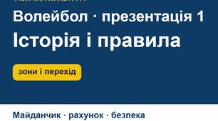 Волейбол: історія, правила гри, зони майданчика і перехід — презентація зі схемами для 5–9 класів (модуль «Волейбол» НУШ)