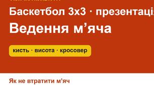 Ведення м’яча в баскетболі: положення кисті, високе і низьке ведення, кросовер — презентація зі схемами (5–9 кл.)