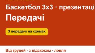 Передачі в баскетболі: двома руками від грудей, з відскоком, над головою, ловля м’яча — презентація зі схемами (5–9 кл.)