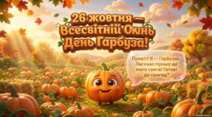 🎃🍂 ГАРБУЗОВА ПРИГОДА! 26 ЖОВТНЯ — ДЕНЬ ГАРБУЗА 🍁✨