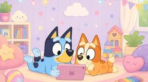 Розфарбовка з Блуї (Bluey): цікаві ілюстрації для дитячої творчості
