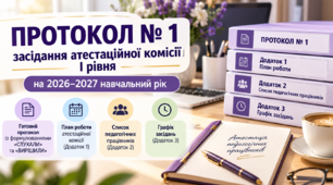 Протокол № 1 засідання атестаційної комісії І рівня 2026-2027 навчальний рік