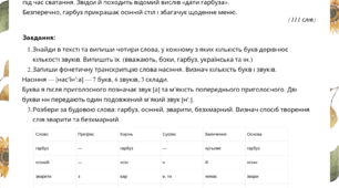 Диктант із завданням (7 клас "Повторення вивченого за 6 клас")