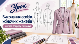 Виконання ескізів жіночих жакетів (вигляд спереду та ззаду)