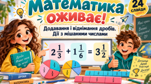 «Математика оживає!» — дії з мішаними числами | 6 клас НУШ