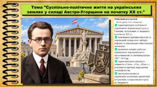 Суспільно-політичне життя на українських землях у складі Австро-Угорщини на початку XX ст. Історія України. 9 клас НУШ (2026). До підручника Галімов А., Гісем О. та ін.