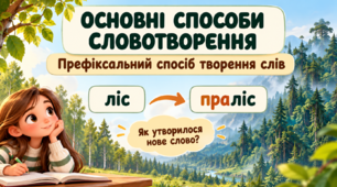 Основні способи словотворення. Префіксальний спосіб творення слів