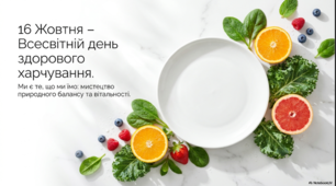 16 жовтня - Всесвітній день здорового харчування