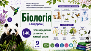 Післязародковий розвиток та життєві цикли. Презентація, інфографіка, робочий