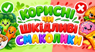 Банер "Корисні чи шкідливі смаколики"