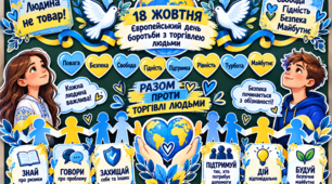 💙💛Оформлення дошки «РАЗОМ ПРОТИ ТОРГІВЛІ ЛЮДЬМИ»