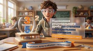 Піднесення раціонального дробу до степеня з натуральним показником