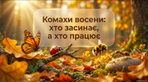 Комахи восени: хто засинає, а хто працює - презентація