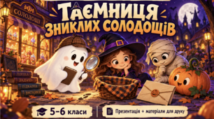 Математичний детектив до Хелловіну «Таємниця зниклих солодощів» | 5–6 класи | Презентація + PDF