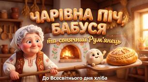 Мультфільм-казка «Чарівна піч, Бабуся та сонячний Рум'янець»