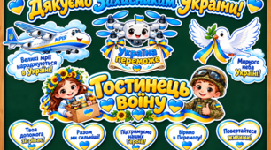 Оформлення дошки до акції «Гостинець воїну»