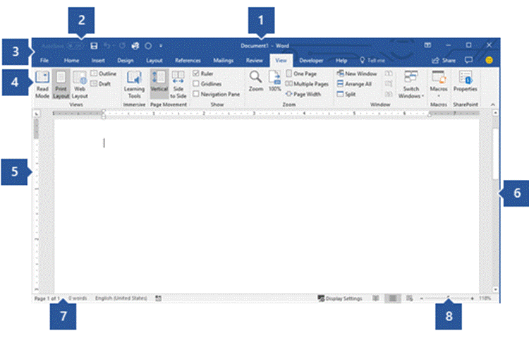 Word інтерфейс користувача