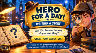 "Prepare" 8. Unit 5, page 35. "Hero for a day!" — Writing a story