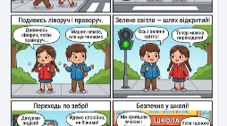 Наочні комікси з ЯДС: Безпека життєдіяльності та правила поведінки (5 сюжетних аркушів А4 для 1–4 класів НУШ)
