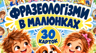 Фразеологізми. Комплект "Українські фразеологізми в малюнках"