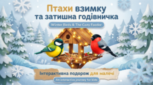 Птахи взимку та затишна годівничка / Winter Birds & The Cozy Feeder (двомовна презентація )