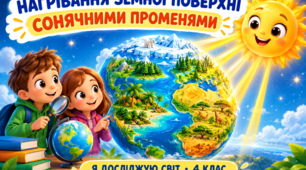 Презентація до уроку ЯДС "Нагрівання земної поверхні сонячними променями ", 4 клас