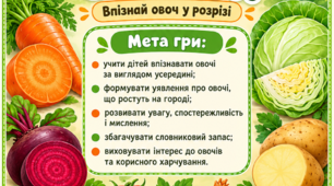 Дидактична гра «Що всередині овоча?»