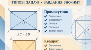 Підготовка до НМТ з математики. Прямокутник та квадрат: