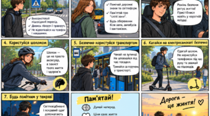 Два аркуша «Безпечні осінні канікули» та «Правила дорожнього руху»